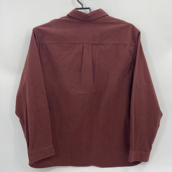 New EDDIE BAUER Men Double Brushed Chamois Shirt Long Sleeve Sz XXL Button Front - Picture 3 of 8